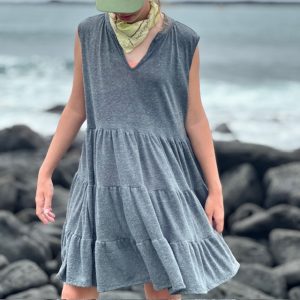VESTIDO BABADO SEM MANGA